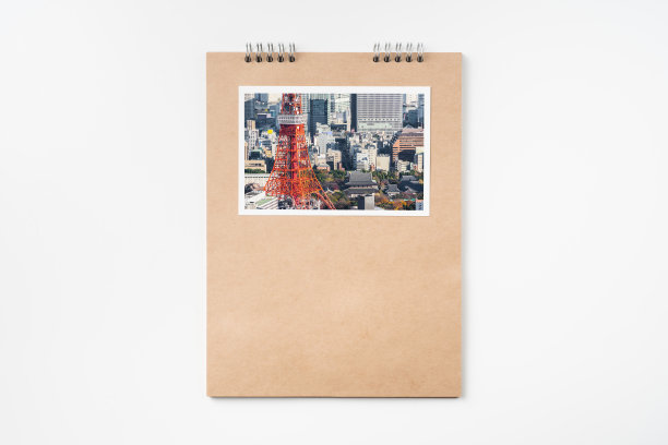 卡夫笔记本与东京旅游概念图片下载