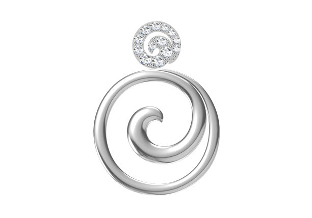 吊坠孤立在白色，3D渲染图片下载