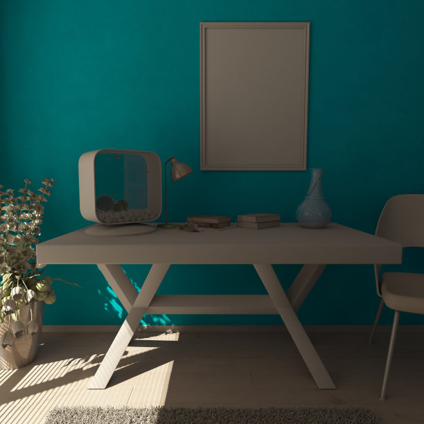 3D当代客厅室内和现代家具图片下载