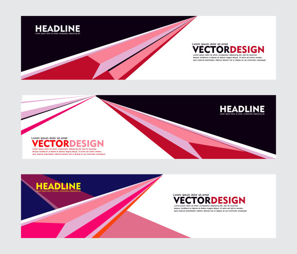集横幅设计，为网站横幅，宣传册，传单，封面和其他概念印刷设计。图片下载