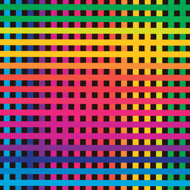 多色无缝横条纹图案。种族背景。矢量插图。彩虹色纹理的背景。复古的风格。夏季模式的孩子。——矢量图片下载