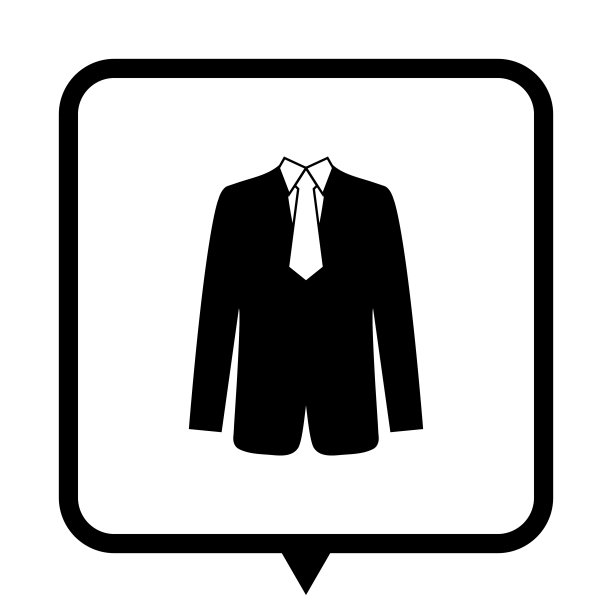 套装-黑色矢量图标图片下载