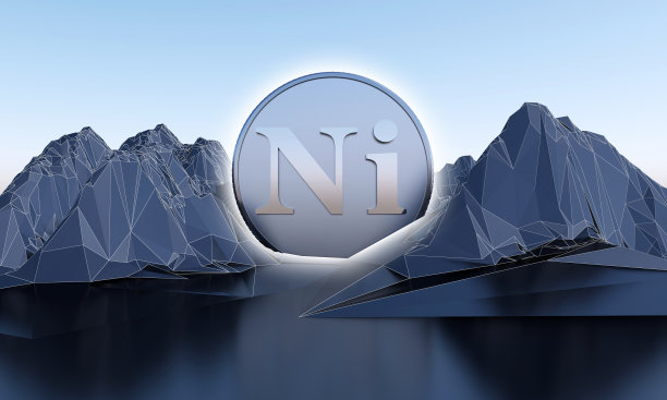 在抽象的山硬币形状的镍符号图片下载