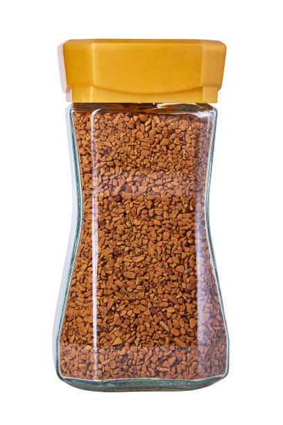 装速溶咖啡颗粒的罐子图片下载