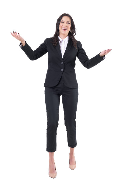 友好、兴奋、快乐的商务女性张开双臂欢迎和欢迎拥抱图片下载