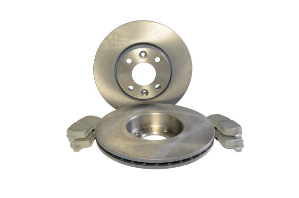 刹车片和刹车片在一个白色孤立的特写图片下载