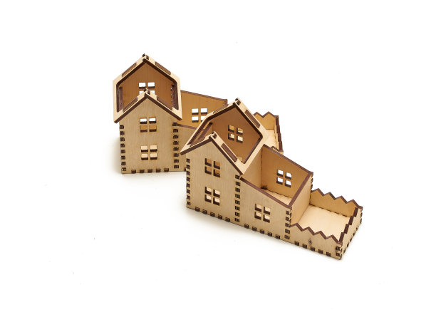 组织者在白色背景上的木质城堡的形式图片下载