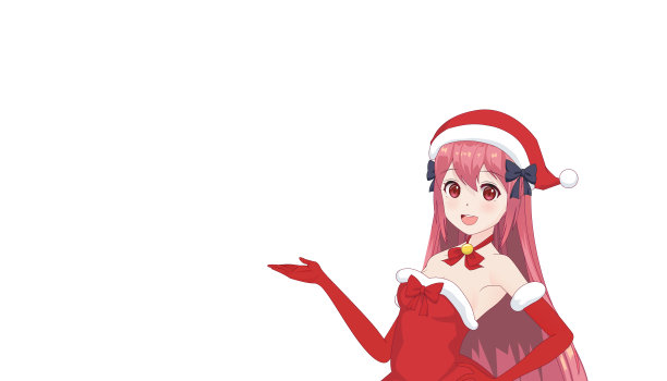 穿着圣诞老人服装的动漫女孩图片下载