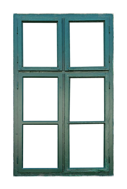 复古绿色木窗图片下载