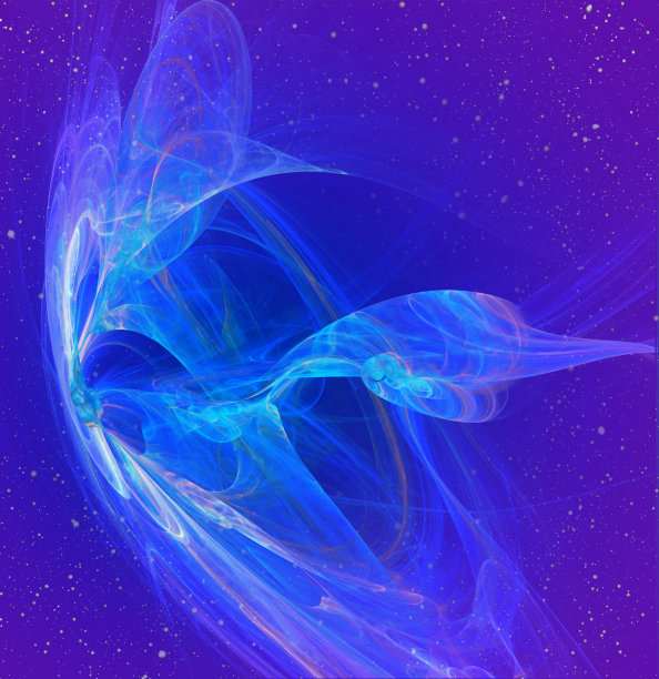 抽象的蓝色幻想背景色彩辉映宇宙空间。图片下载