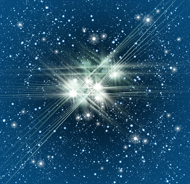 抽象的蓝色幻想背景色彩辉映宇宙空间。图片下载