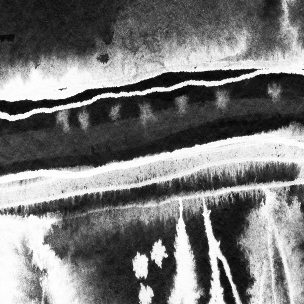 抽象水墨山水手绘插画。图片下载