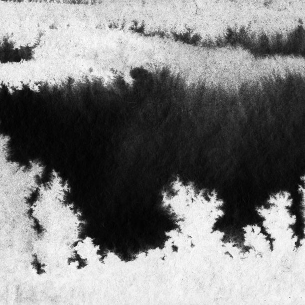 抽象水墨山水手绘插画。图片下载