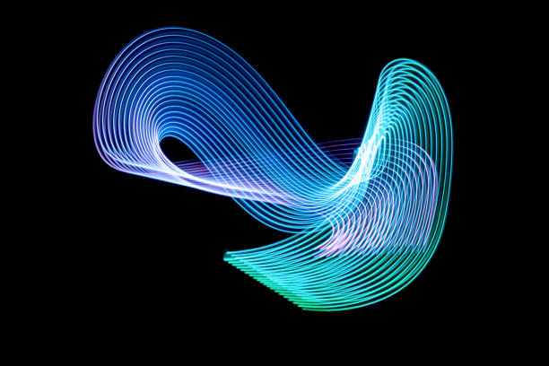 霓虹灯形状的抽象背景。图片下载