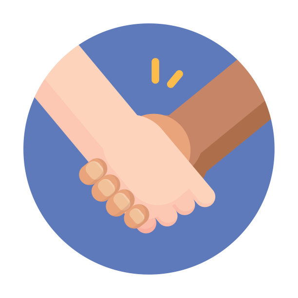 黑人和白人手牵着手，幸福和友谊的概念，多样性符号，矢量平面设计插图。图片下载