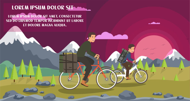 有趣的儿童骑行之旅。图片下载