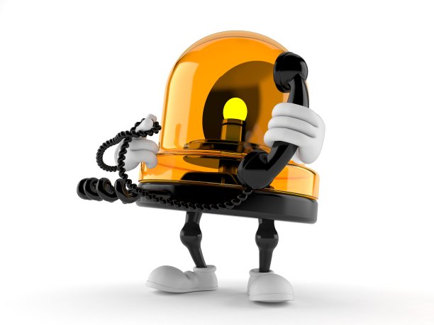 紧急警报人物拿着电话听筒图片下载