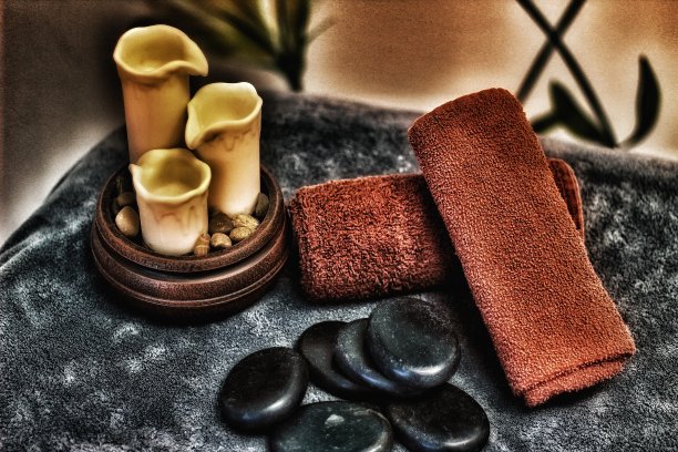 放松热石按摩图片下载