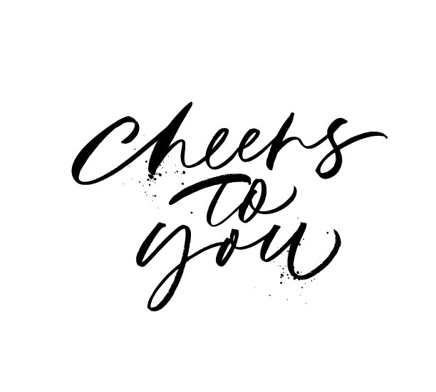 敬你手绘矢量书法。手绘墨水插图。图片下载