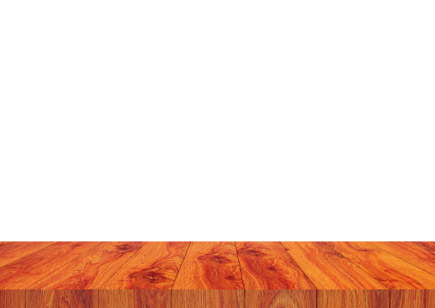 木质桌子展示产品在白色背景图片下载