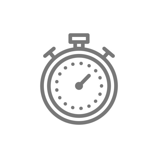 矢量运动计时器和秒表线图标。图片下载