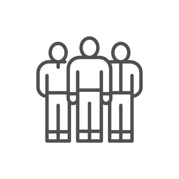 矢量商务团队人物公司员工线性图标图片下载