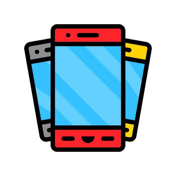 手机矢量，电子设备填充图标可编辑的笔触图片下载