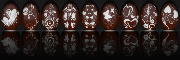 复活节彩蛋系列- 3D插图图片下载
