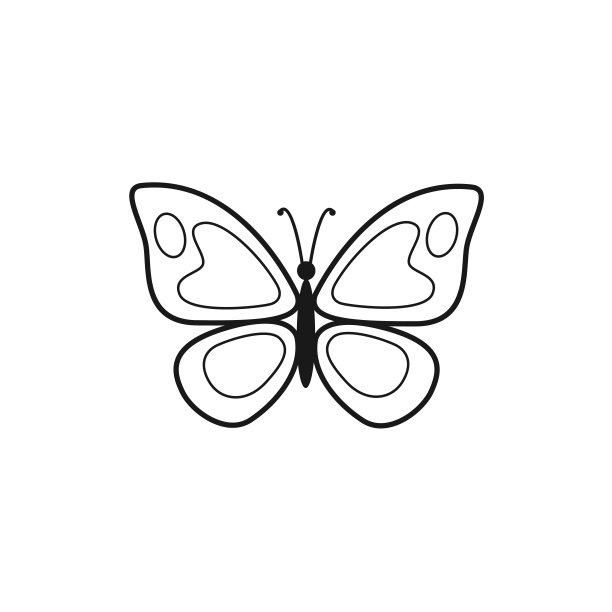 矢量插图的蝴蝶轮廓图片下载