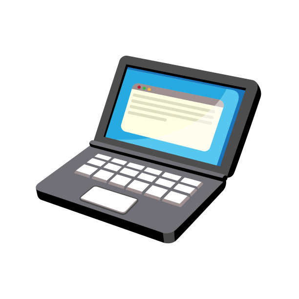 笔记本电脑等距图标设计图片下载