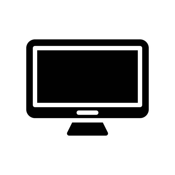 电脑显示器矢量图，电子设备实体风格图标图片下载
