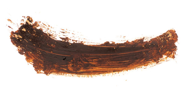 棕色油漆笔触纹理孤立的白色背景图片下载