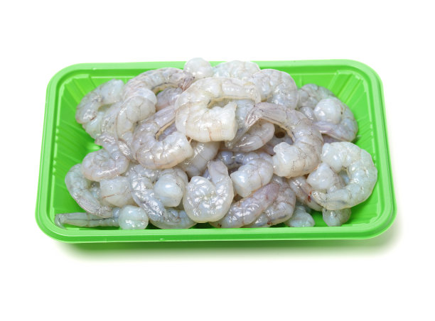 白色背景上的生大虾图片下载