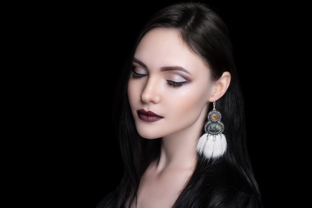 美丽的女人完美的化妆图片下载