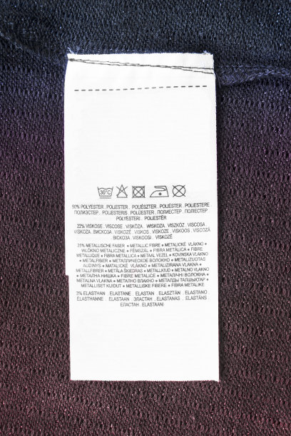 护理和合成衣服标签图片下载