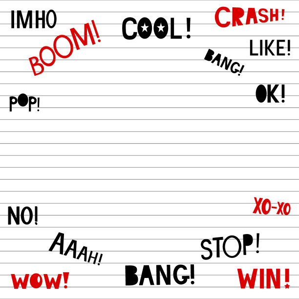 水墨涂鸦话语的图案背景。矢量插图漫画风格图片下载