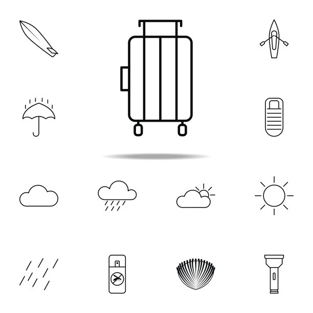 手提箱图标。露营图标普遍设置为网络和移动图片下载