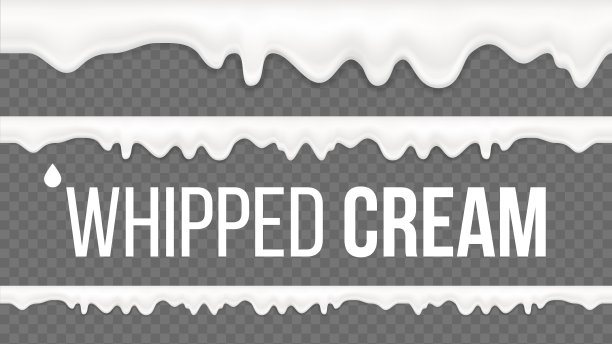 掼奶油模式向量。白色的奶油漩涡。香草牛奶甜点。甜美的装饰。美味的旋转。3D现实孤立的插图图片下载