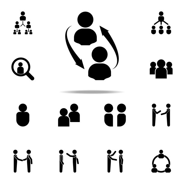 两个人之间的沟通图标。对话图标通用设置为网络和移动图片下载