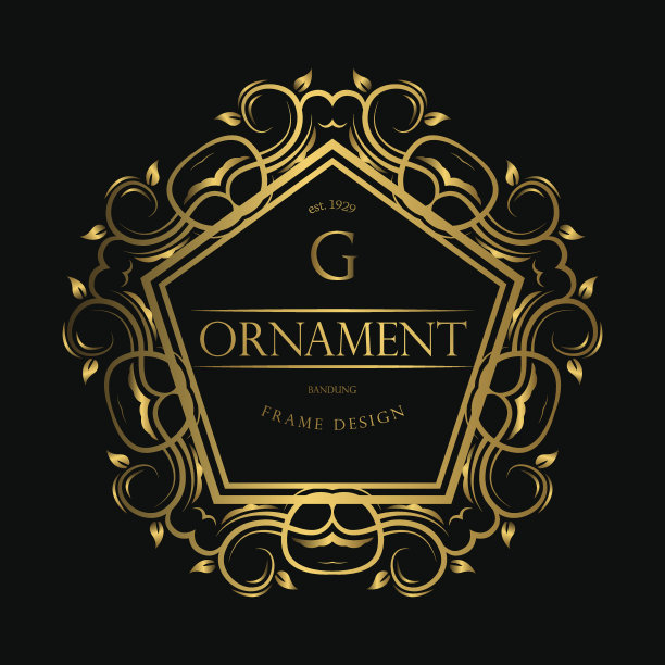 框架豪华与金色的颜色图片下载