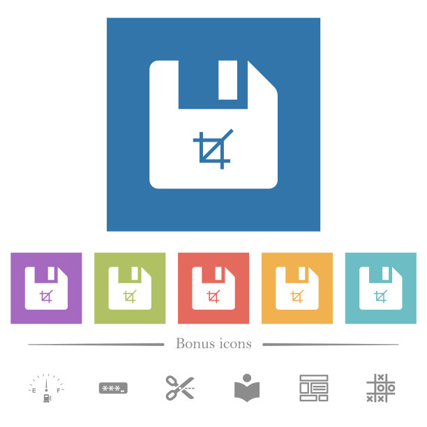在方形背景中截断文件的白色图标图片下载