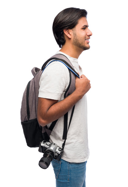 摄影学生的侧视图。图片下载