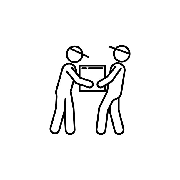 搬家公司包裹。符号和符号可以用于网页，标志，手机应用程序，UI，用户体验图片下载