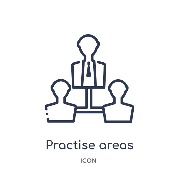 线性的练习区域图标从法律和正义大纲集合。细线练习区域图标隔离在白色背景上。练习区域时尚插图图片下载