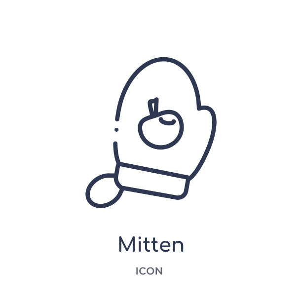 线性手套图标从厨房轮廓集合。细线连指手套图标孤立的白色背景。中华绒蝥时尚插图图片下载