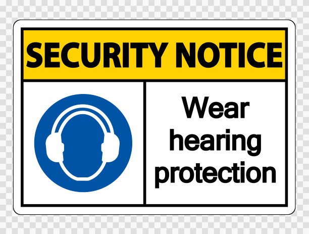 佩戴透明背景听力保护装置图片下载