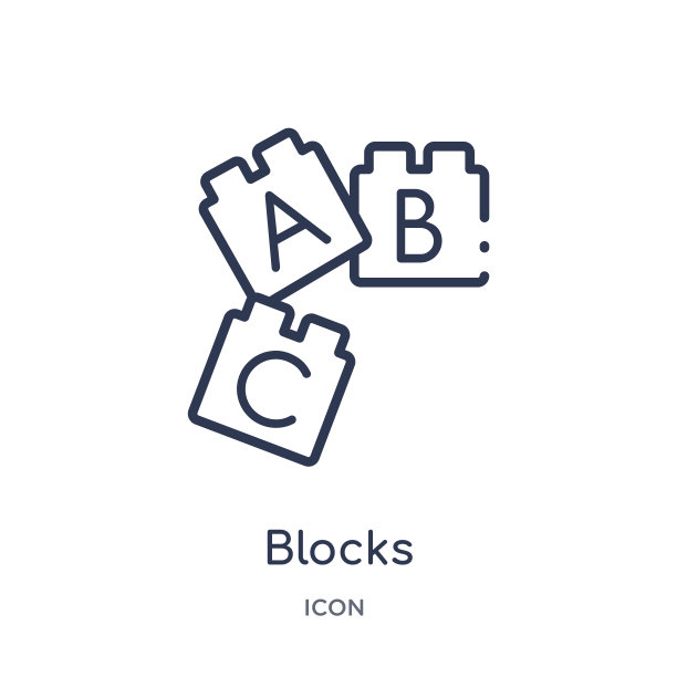 线性块图标从儿童和婴儿轮廓集合。细线块图标孤立在白色背景上。块时尚插图图片下载