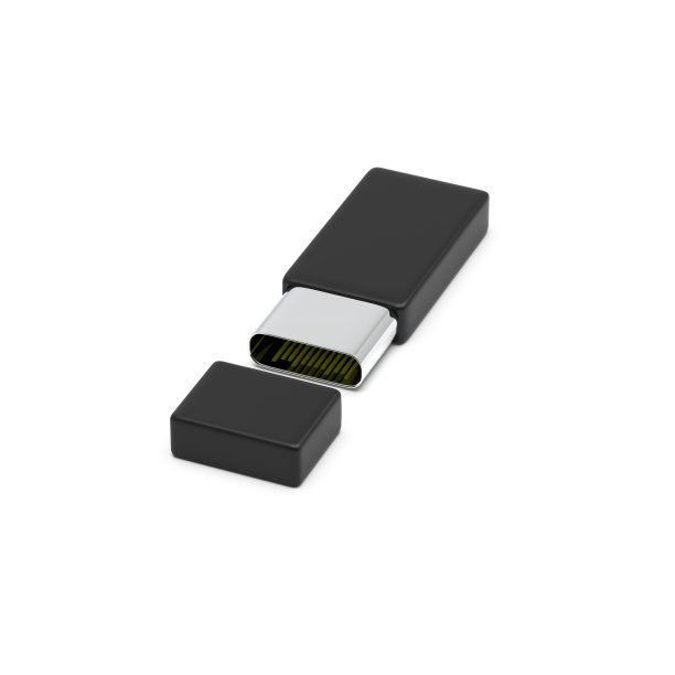 在白色背景上隔离的USB4电缆的3d渲染图片下载