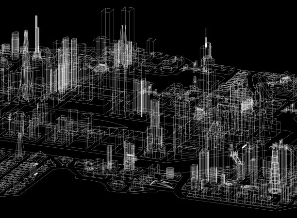 城市概念建筑师蓝图图片下载
