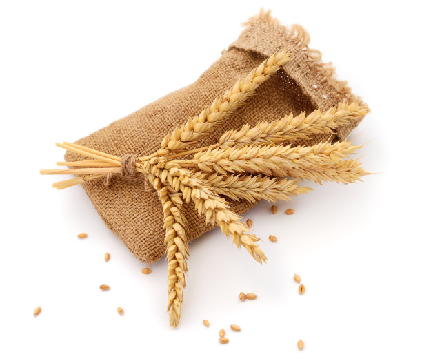 装谷物和麦穗。图片下载